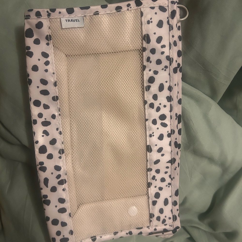 Cow print make up bag/ Travel Pouch